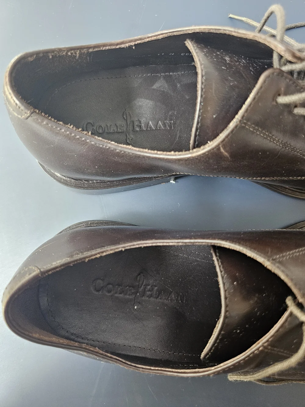 Cole Haan Men’s Brown Leather Square Toe Lace Up Dress Shoes 11